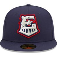 Men's New Era Navy Round Rock Express Authentic Collection Team Home 59FIFTY Fitted Hat