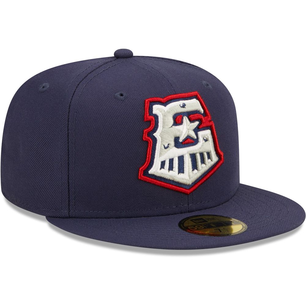 Men's New Era Navy Round Rock Express Authentic Collection Team Home 59FIFTY Fitted Hat