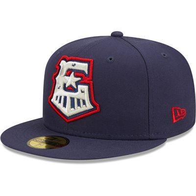 Men's New Era Navy Round Rock Express Authentic Collection Team Home 59FIFTY Fitted Hat