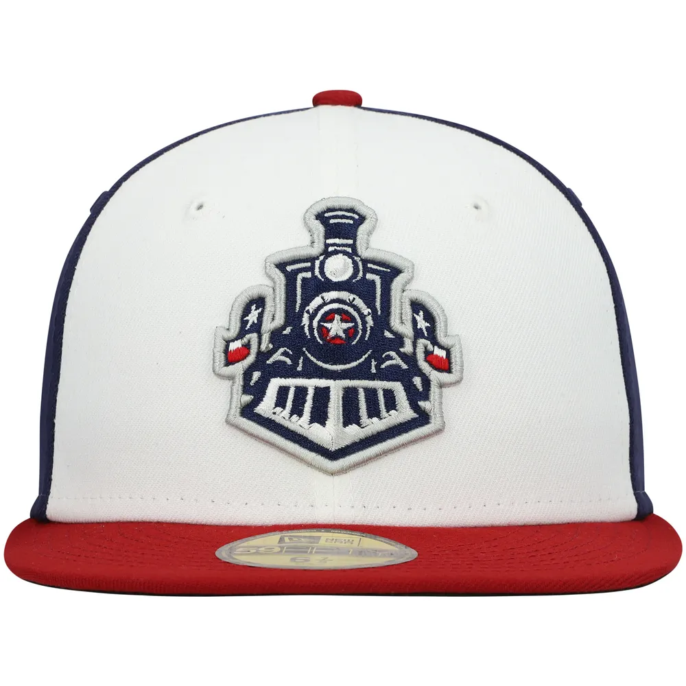 Men's New Era White/Navy Round Rock Express Authentic Collection Team Alternate 59FIFTY Fitted Hat