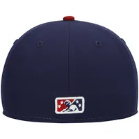 Men's New Era White/Navy Round Rock Express Authentic Collection Team Alternate 59FIFTY Fitted Hat