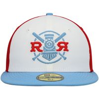 Men's New Era White Round Rock Express Authentic Collection Team Alternate 59FIFTY Fitted Hat