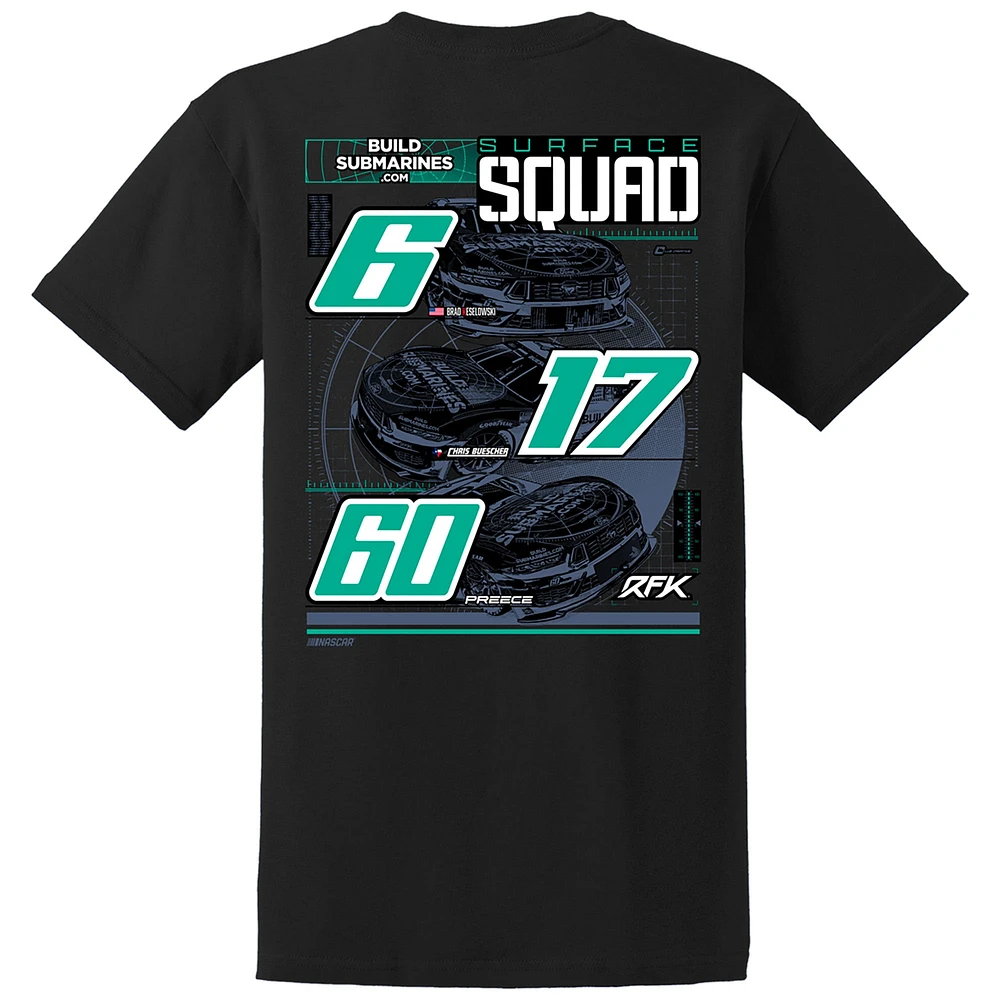 Men's RFK Racing Black Roush Fenway Keselowski BuildSubmarines.com Car T-Shirt