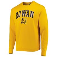 Men's Colosseum Gold Rowan Profs Arch Over Logo Pullover Sweatshirt