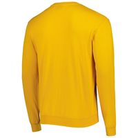 Men's Colosseum Gold Rowan Profs Arch Over Logo Pullover Sweatshirt