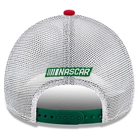 Men's New Era Green/White Rusty Wallace Legends 9FORTY A-Frame Adjustable Trucker Hat