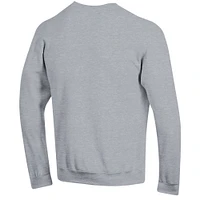Men's Champion  Heather Gray Rutgers Scarlet Knights Arch Over Logo Pullover Sweatshirt