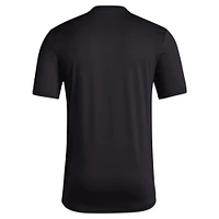 Men's adidas Black Rutgers Scarlet Knights Locker Football Pre-Game AEROREADY T-Shirt