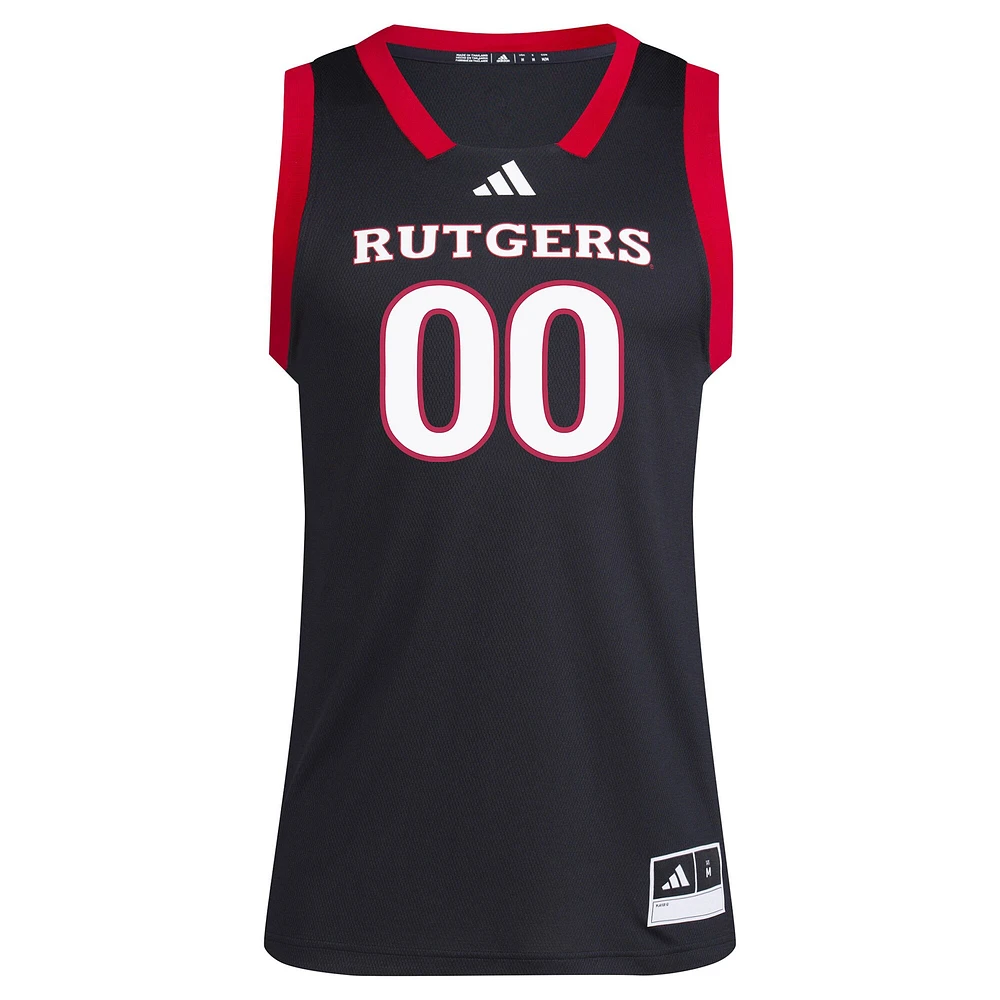 Men's adidas #1 Black Rutgers Scarlet Knights Replica Swingman Jersey