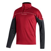 Men's adidas Scarlet Rutgers Knights AEROREADY Knit Quarter-Snap Jacket