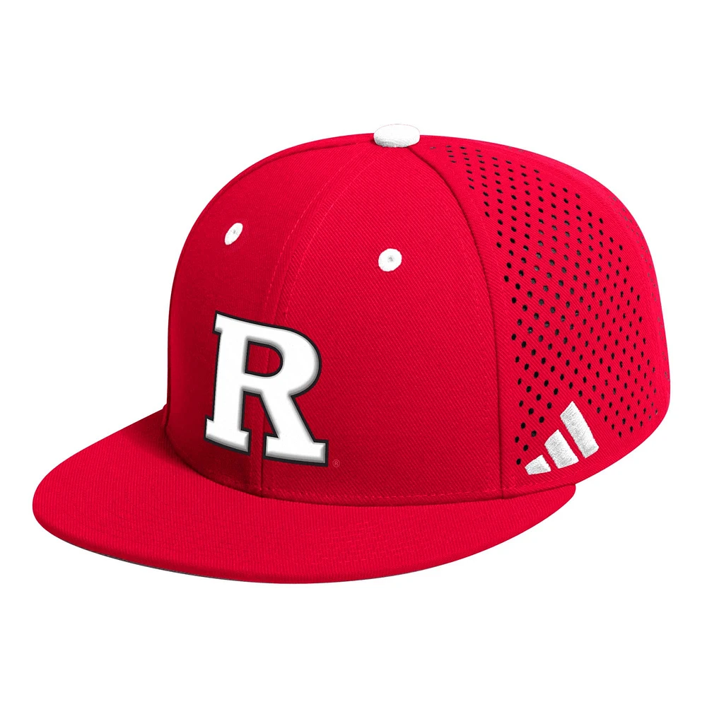 Casquette de baseball ajustée sur le terrain Scarlet Knights Rutgers adidas pour hommes