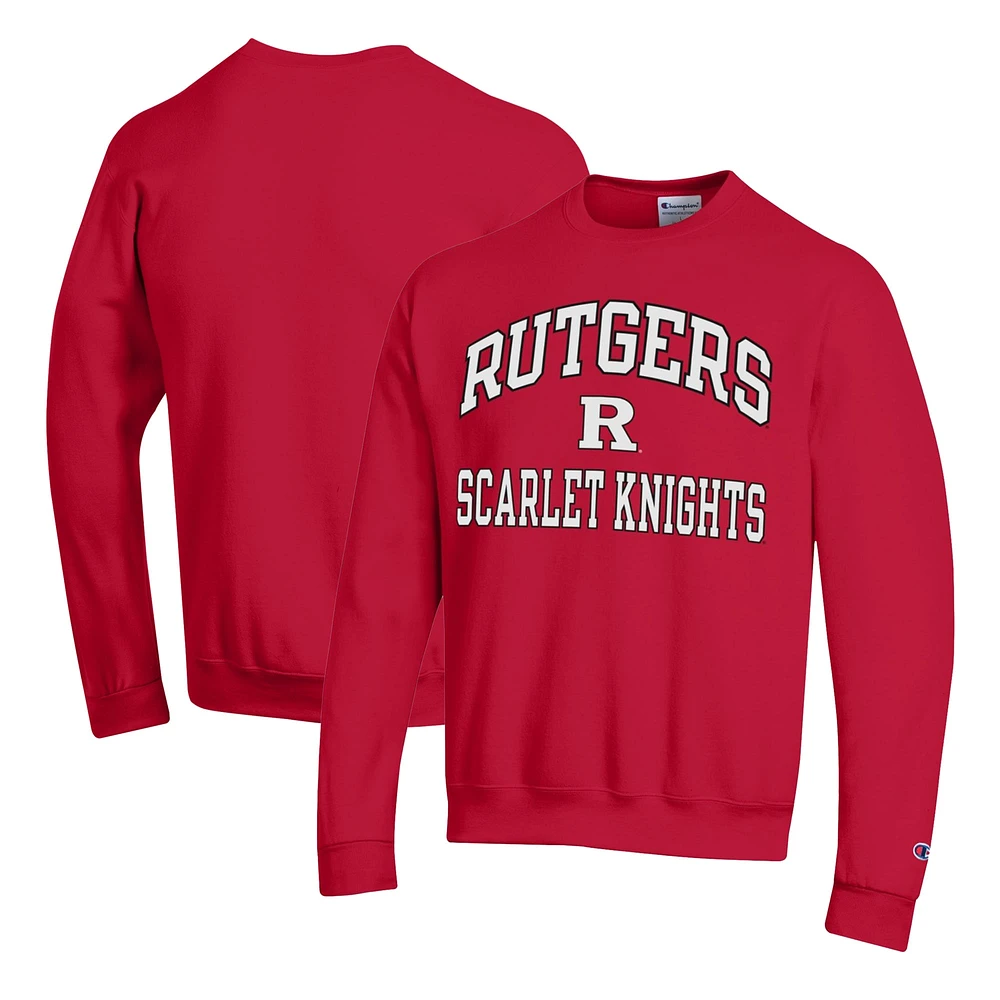 Sweat-shirt Champion Scarlet Rutgers Knights High Motor pour homme