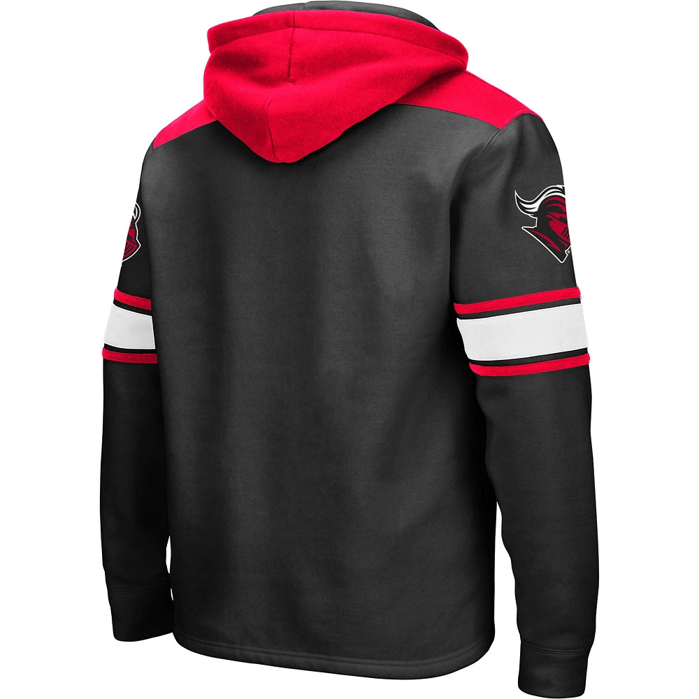 Men's Colosseum Black Rutgers Scarlet Knights 2.0 Lace-Up Pullover Hoodie