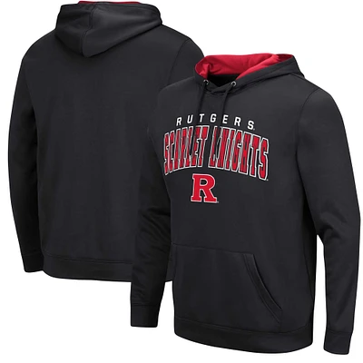 Pull à capuche Colosseum Black Rutgers Scarlet Knights Resistance pour hommes