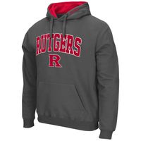 Men's Colosseum Charcoal Rutgers Scarlet Knights Arch & Logo 3.0 Pullover Hoodie