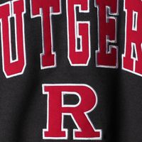 Men's Colosseum Charcoal Rutgers Scarlet Knights Arch & Logo Crew Neck Sweatshirt