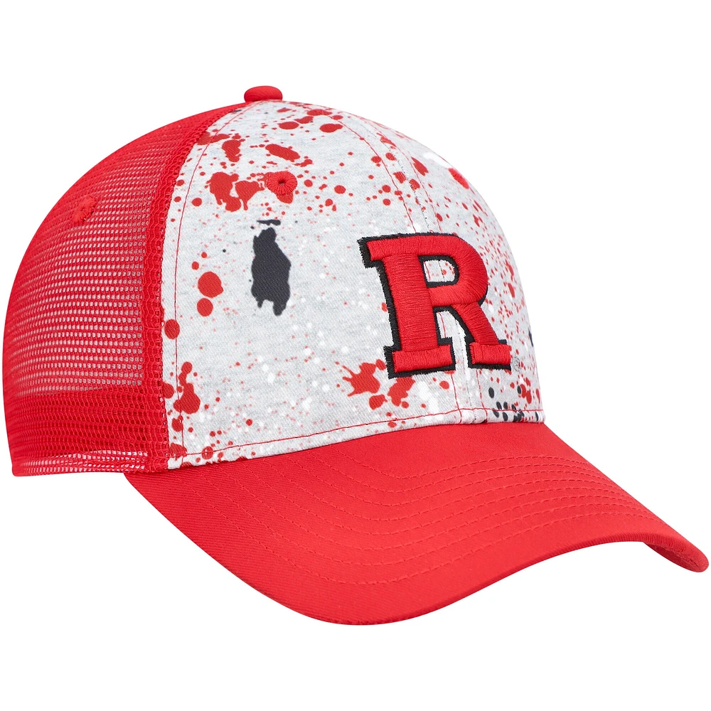 Colosseum gris/écarlate Rutgers Scarlet Knights Love Fern Trucker Snapback Hat pour homme