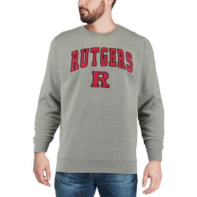 Sweat Colosseum Heather Grey pour homme avec arches et logos Rutgers Scarlet Knights