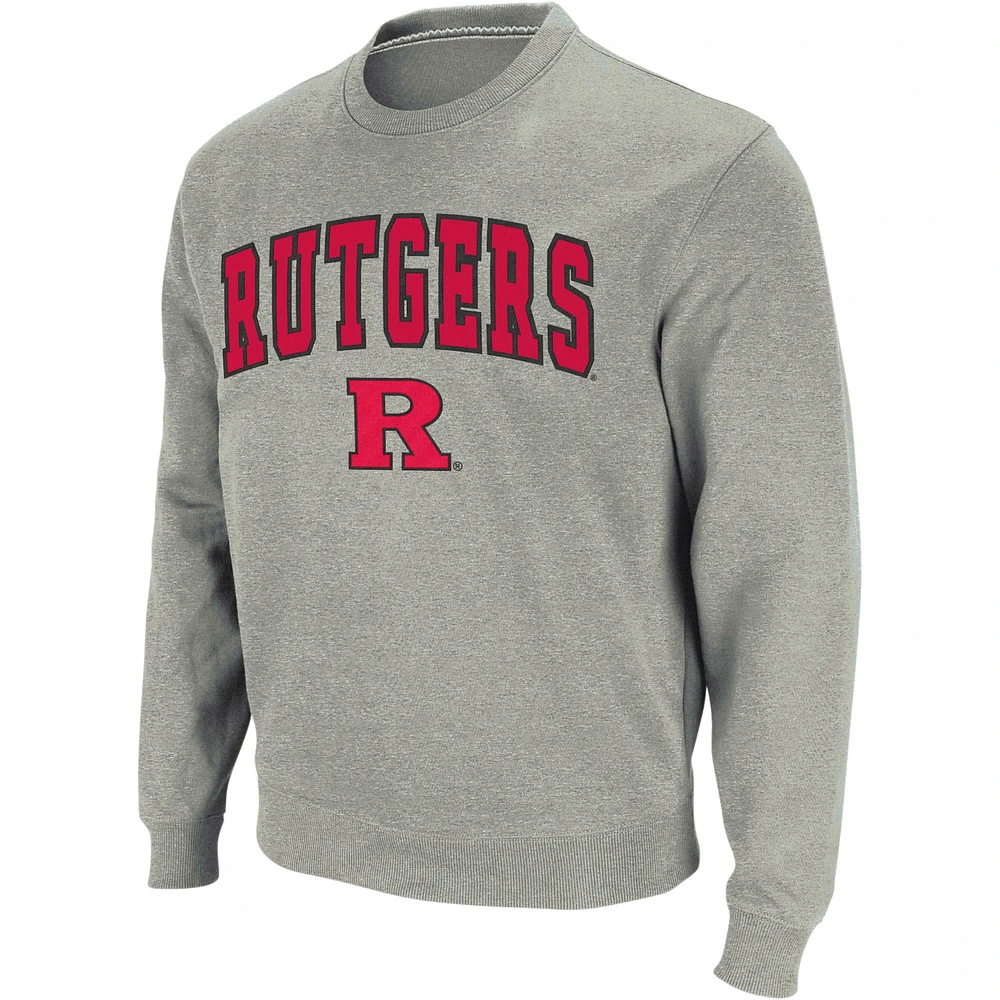 Sweat Colosseum Heather Grey pour homme avec arches et logos Rutgers Scarlet Knights