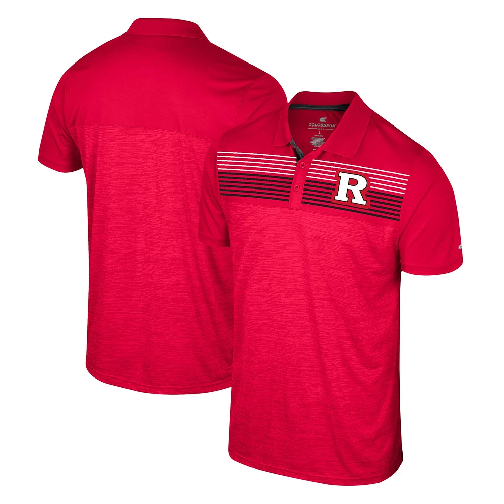 Men's Colosseum Scarlet Rutgers Knights Langmore Polo