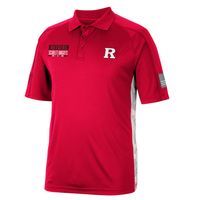 Men's Colosseum Scarlet Rutgers Knights OHT Military Appreciation Snow Camo Polo