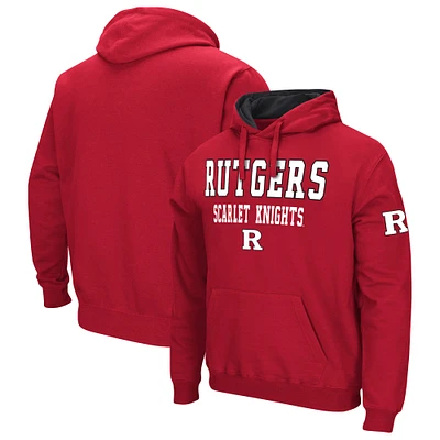 Men's Colosseum Scarlet Rutgers Knights Sunrise Pullover Hoodie