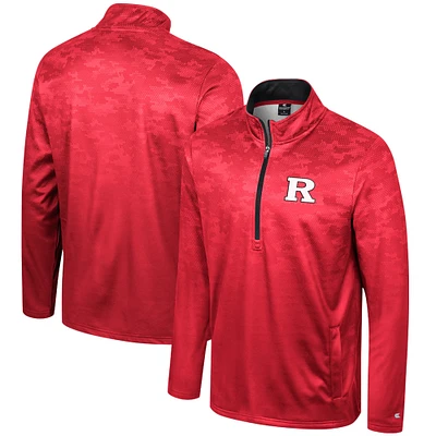 Men's Colosseum  Scarlet Rutgers Knights The Machine Half-Zip Jacket