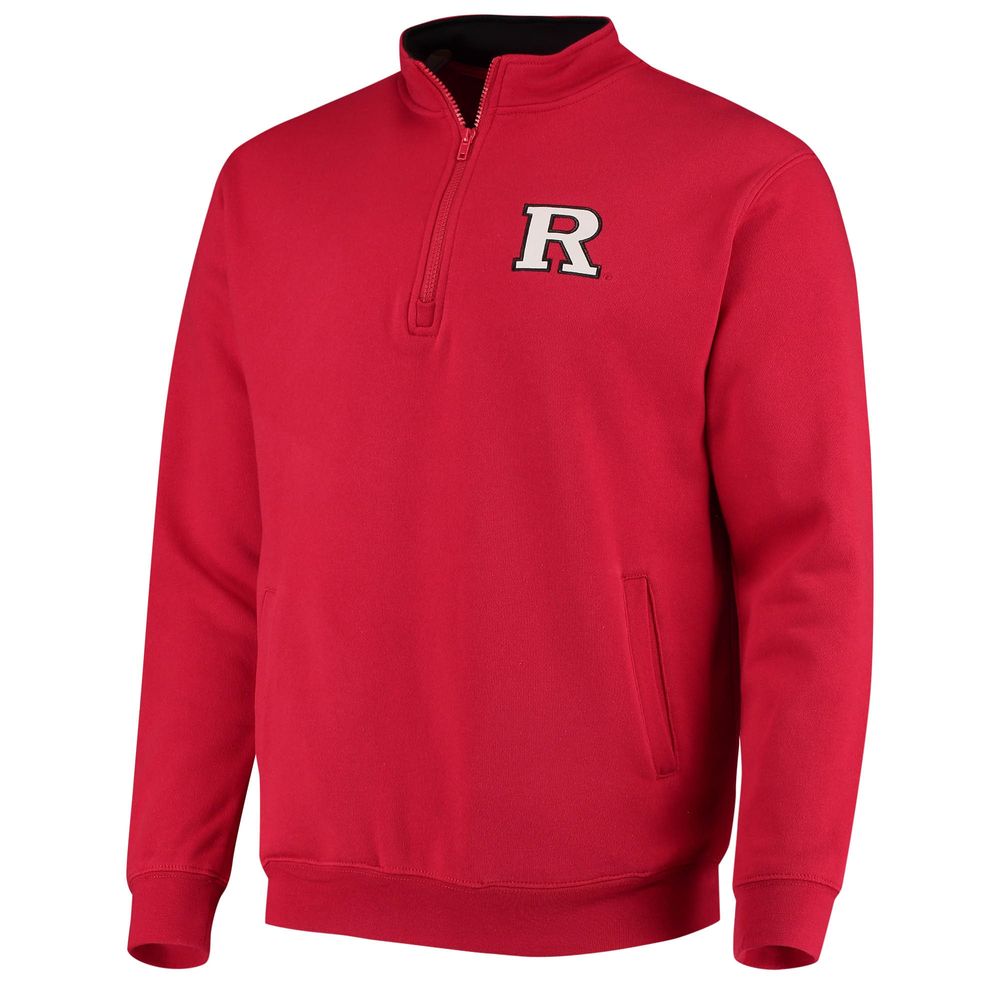 Men's Colosseum Scarlet Rutgers Knights Tortugas Logo Quarter-Zip Jacket