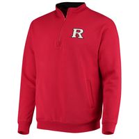 Men's Colosseum Scarlet Rutgers Knights Tortugas Logo Quarter-Zip Jacket
