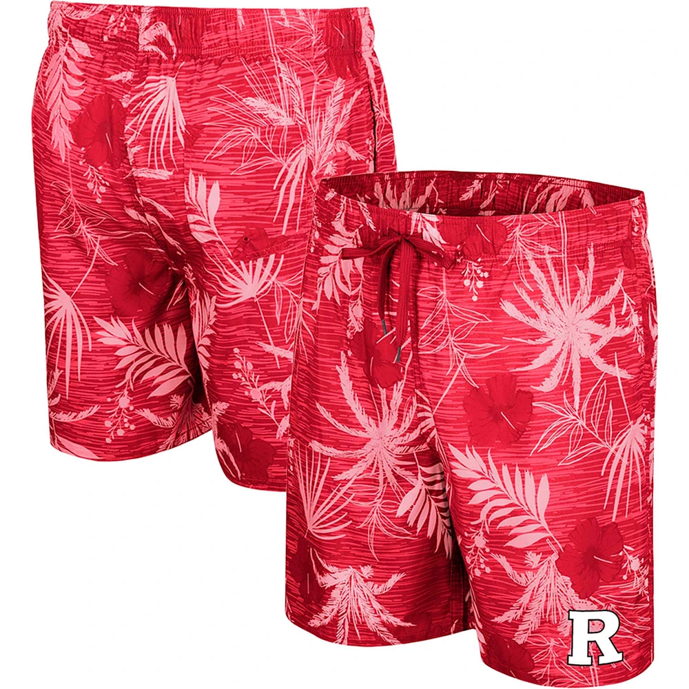 Men's Colosseum Scarlet Rutgers Knights What Else is New Swim Shorts