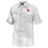 Chemise de pêche Colosseum White Rutgers Scarlet Knights Realtree Aspect Charter pour homme