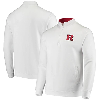 Colosseum pour homme Blanc Rutgers Scarlet Knights Tortugas Logo Quarter-Zip Jacket