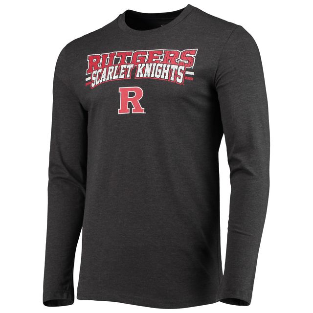 Concepts Sport Scarlet/Heathered Charcoal Rutgers Scarlet Knights Meter T-shirt à manches longues et pantalon Ensemble de nuit