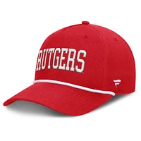 Men's Fanatics Scarlet Rutgers Scarlet Knights Foul Ball Rope Adjustable Hat