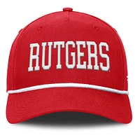 Men's Fanatics Scarlet Rutgers Scarlet Knights Foul Ball Rope Adjustable Hat