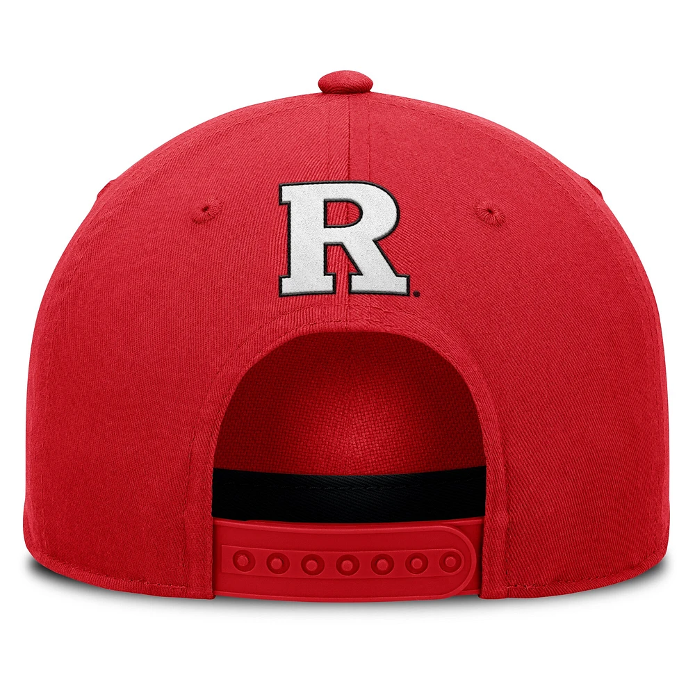 Men's Fanatics Scarlet Rutgers Scarlet Knights Foul Ball Rope Adjustable Hat