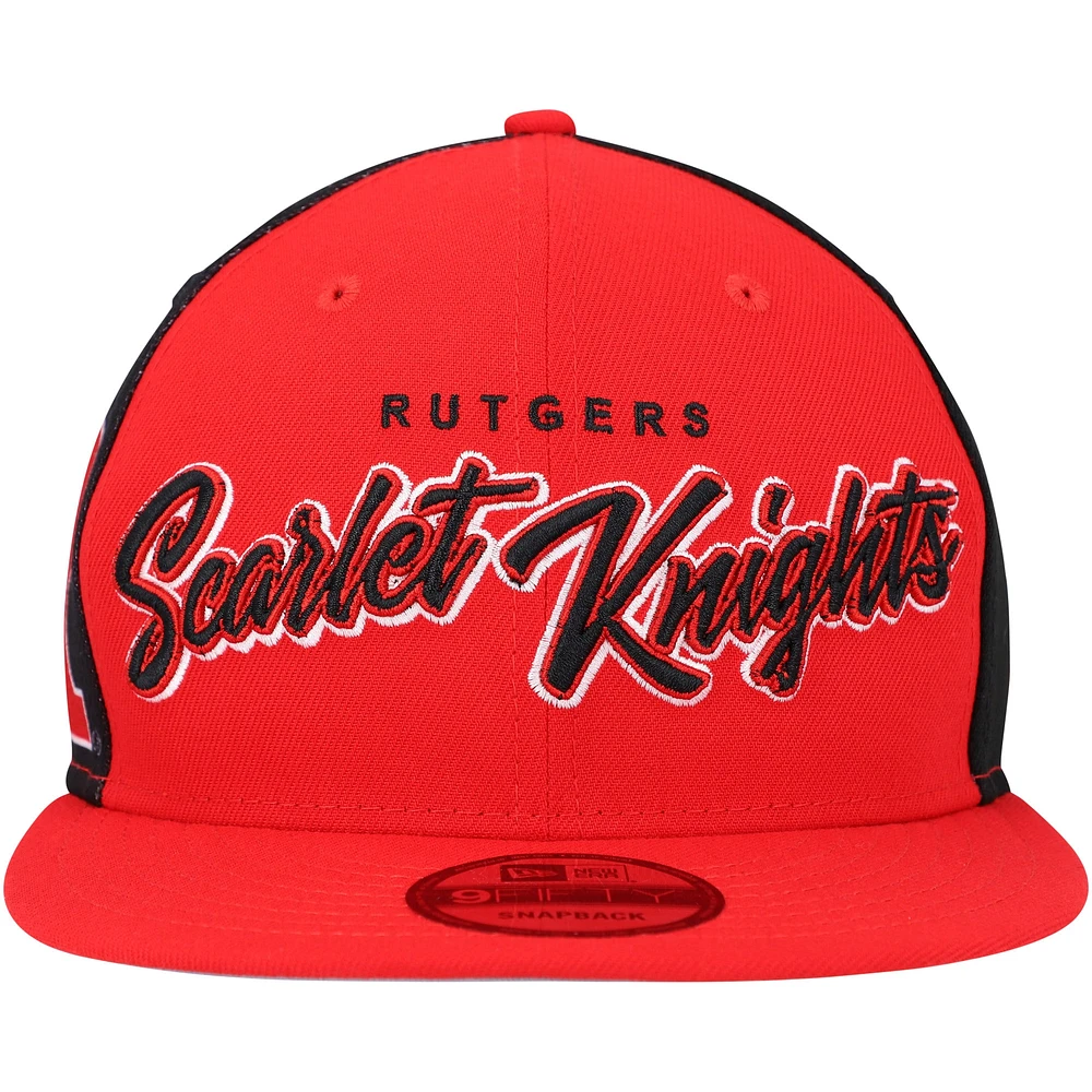 Men's New Era  Scarlet Rutgers Scarlet Knights Outright 9FIFTY Snapback Hat