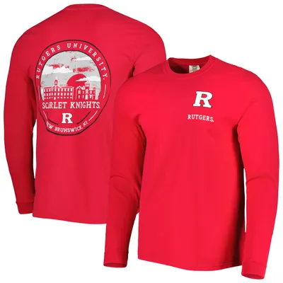 Rutgers Scarlet Knights Circle Campus Scene Long Sleeve T-Shirt