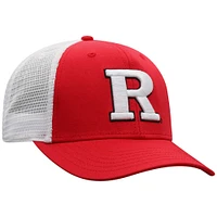Casquette de camionneur ajustable Top of the World Scarlet/White Rutgers Scarlet Knights Victory Baseline pour homme