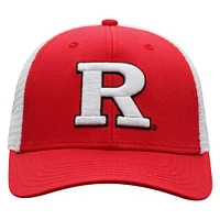 Casquette de camionneur ajustable Top of the World Scarlet/White Rutgers Scarlet Knights Victory Baseline pour homme