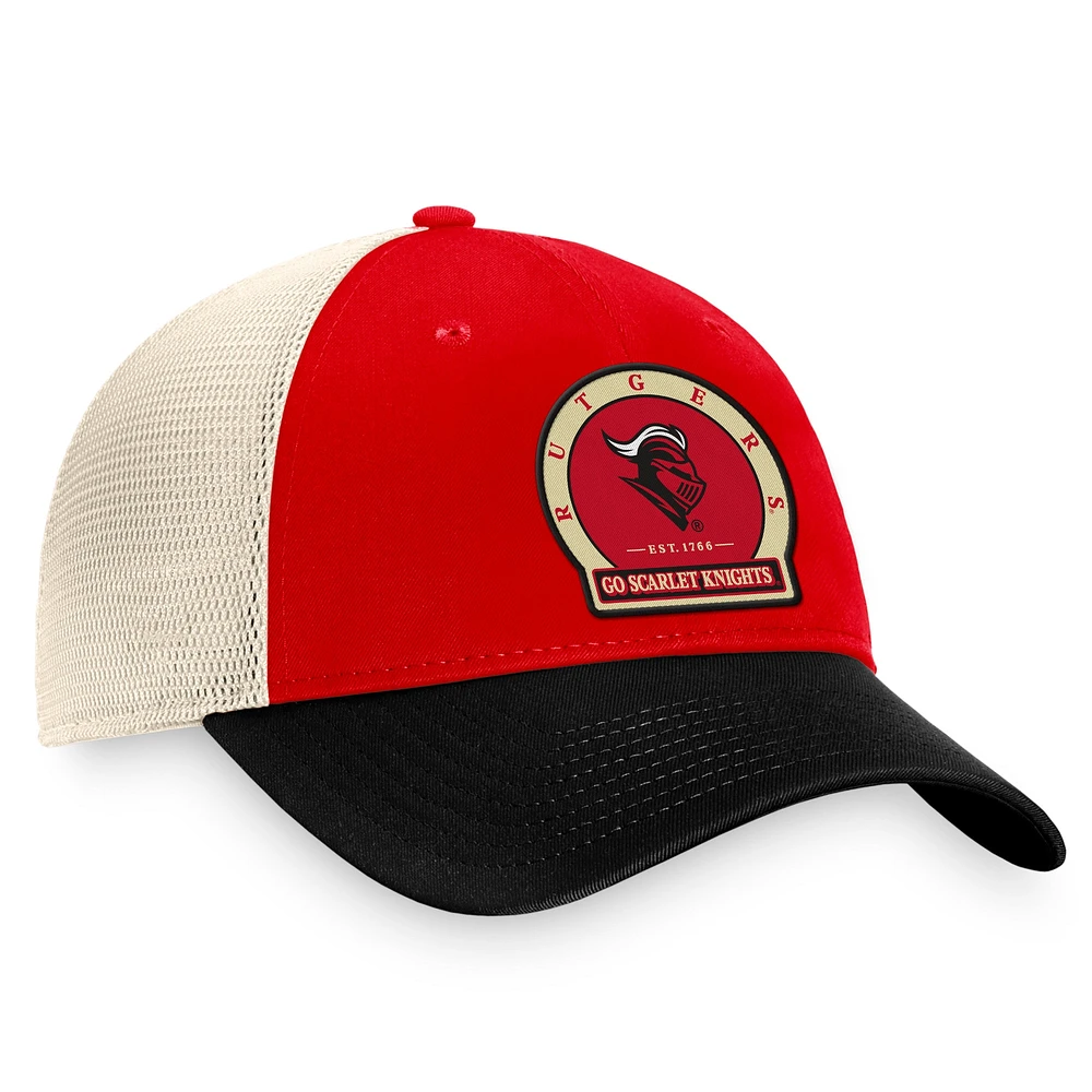 Casquette réglable Top of the World Scarlet Rutgers Scarlet Knights pour hommes