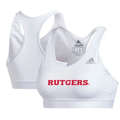 Rutgers Scarlet Knights adidas Women's Alphaskin Sports Bra - White