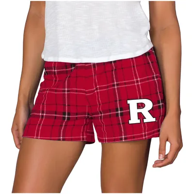 Rutgers Scarlet Knights Concepts Sport Women's Ultimate Flannel Sleep Shorts - Scarlet/Black