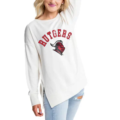Rutgers Scarlet Knights Gameday Couture Women's Side Split Pullover Top - Cream