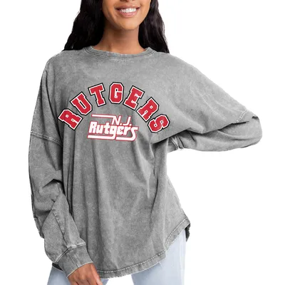 Rutgers Scarlet Knights Gameday Couture Women's Faded Wash Pullover Sweatshirt - Gray