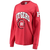 Women's Pressbox Scarlet Rutgers Knights Edith Long Sleeve T-Shirt