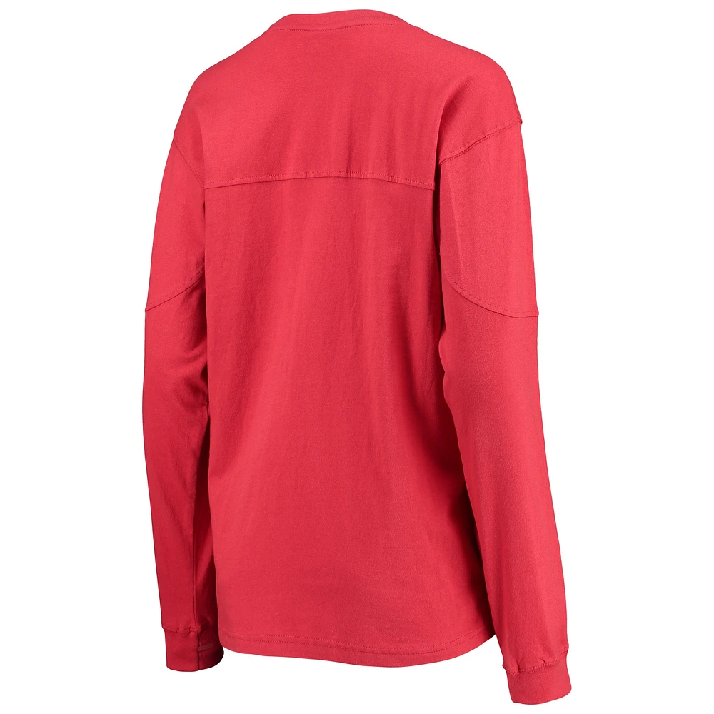 Women's Pressbox Scarlet Rutgers Knights Edith Long Sleeve T-Shirt