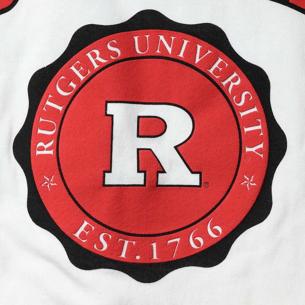 Women's Pressbox White Rutgers Scarlet Knights Edith Long Sleeve T-Shirt