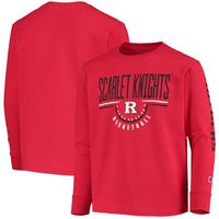 Youth Champion Scarlet Rutgers Knights Basketball Long Sleeve T-Shirt