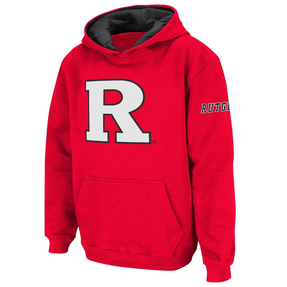 Youth Scarlet Rutgers Knights Big Logo Pullover Hoodie